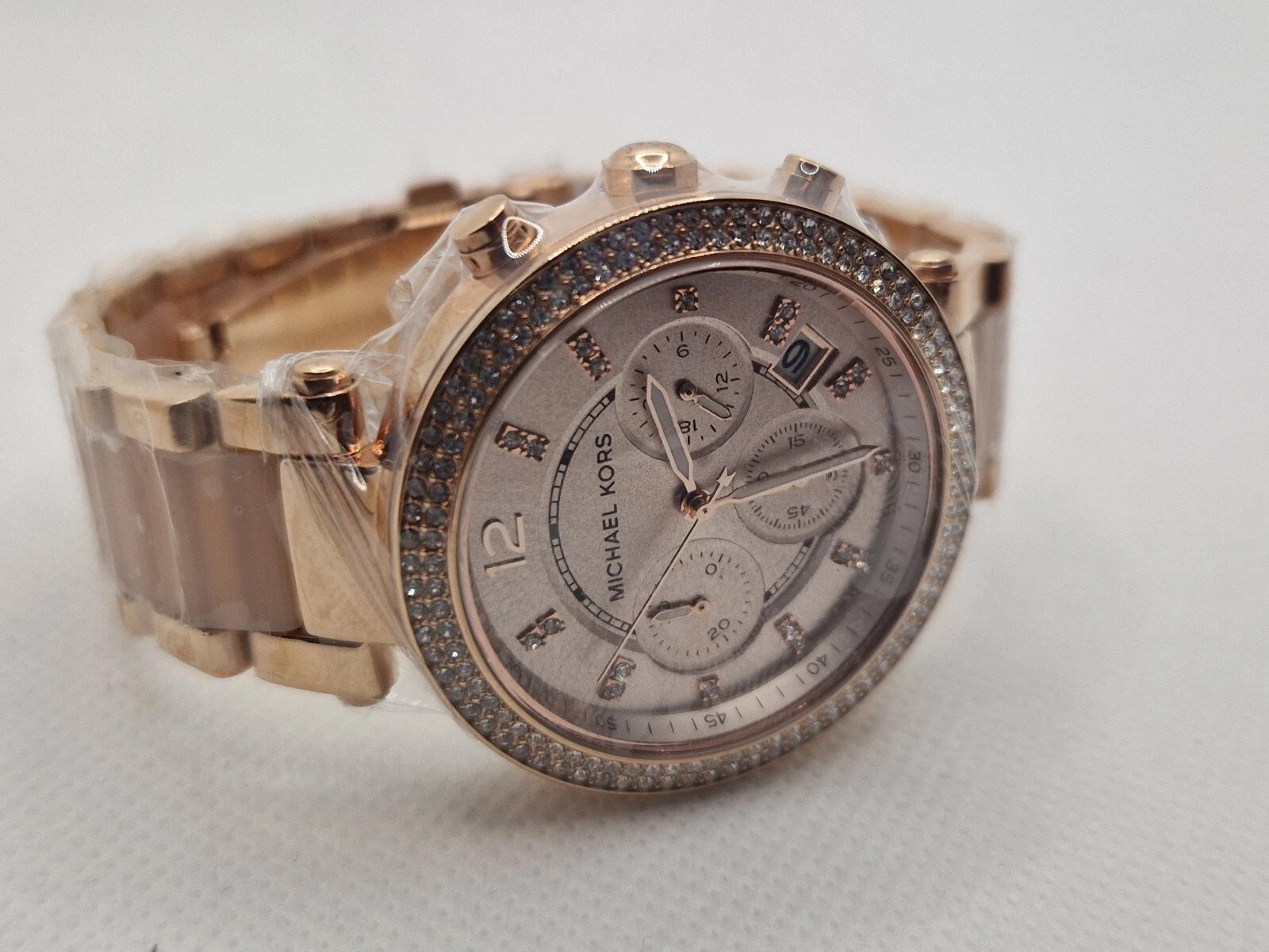 MICHAEL KORS PARKER MK5896 WOMEN WATCH ROSE GOLD WITH CRYSTALS NEW WITH BOX