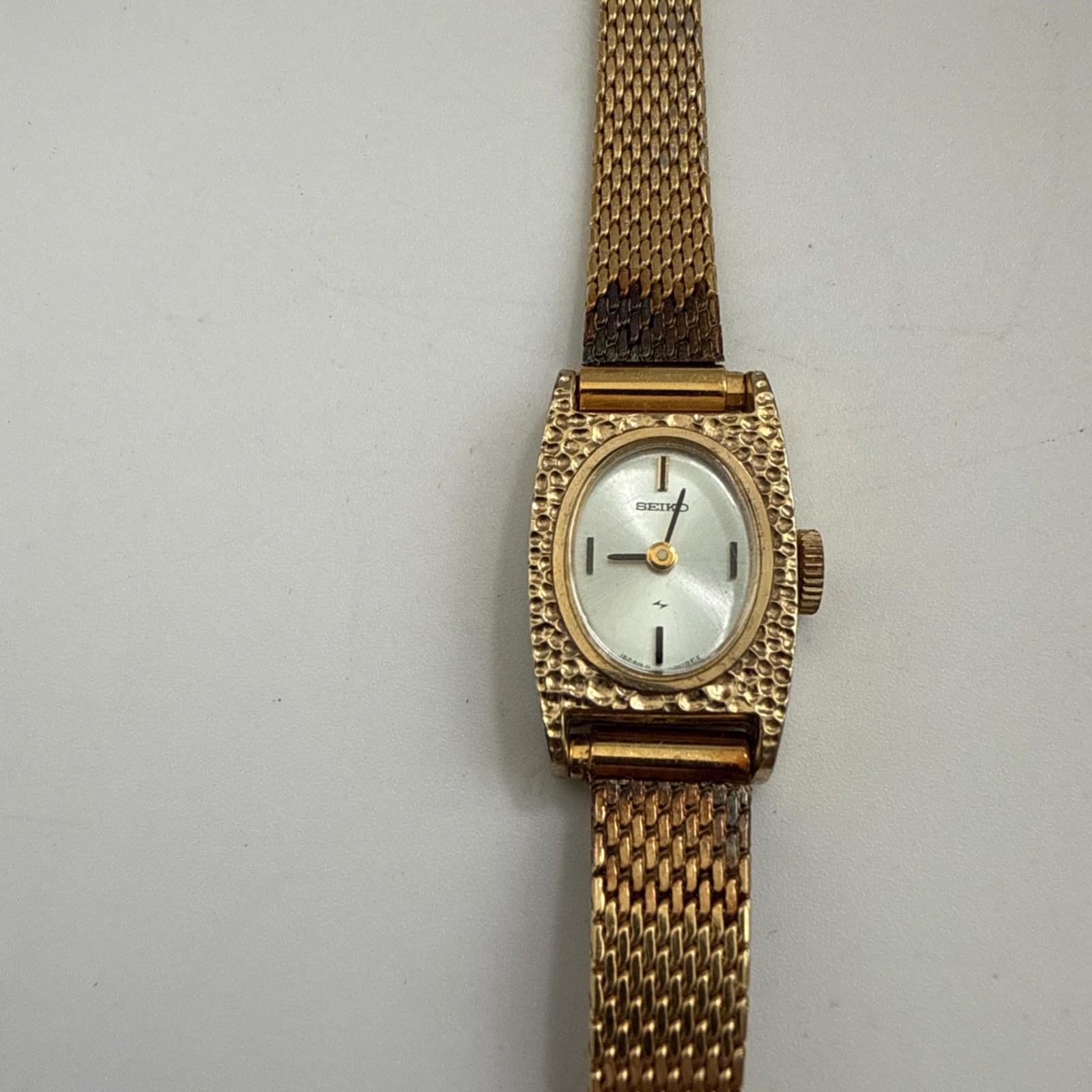 Vintage Seiko Watch 11-7019 Women Hand Winding Mechanical Gold Tone