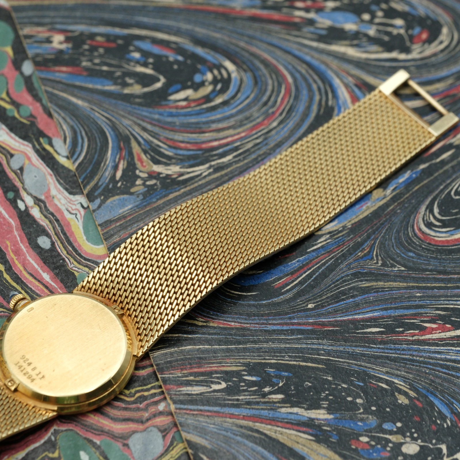 Piaget 924 B11 18K Yellow Gold Ultra Thin Bracelet Watch c.1970 Vintage – 49.6 g