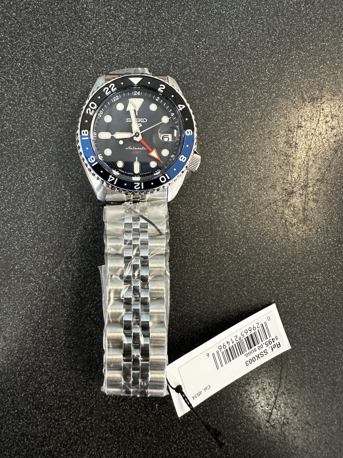 Seiko 5 Sports GMT SSK003 Blue Dial – Brand New w/Stickers Made In Japan No Box
