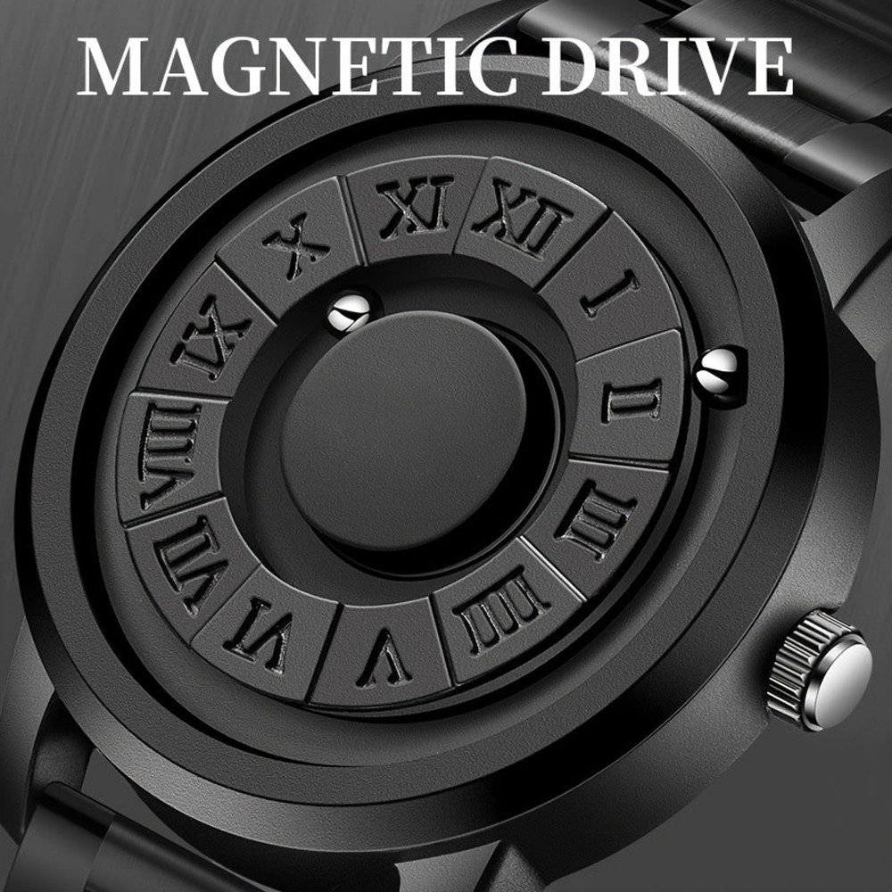 Men Watch Quartz Scrolling Bead Magne 3ATM Waterproof Sport Boy Wristwatch Gift