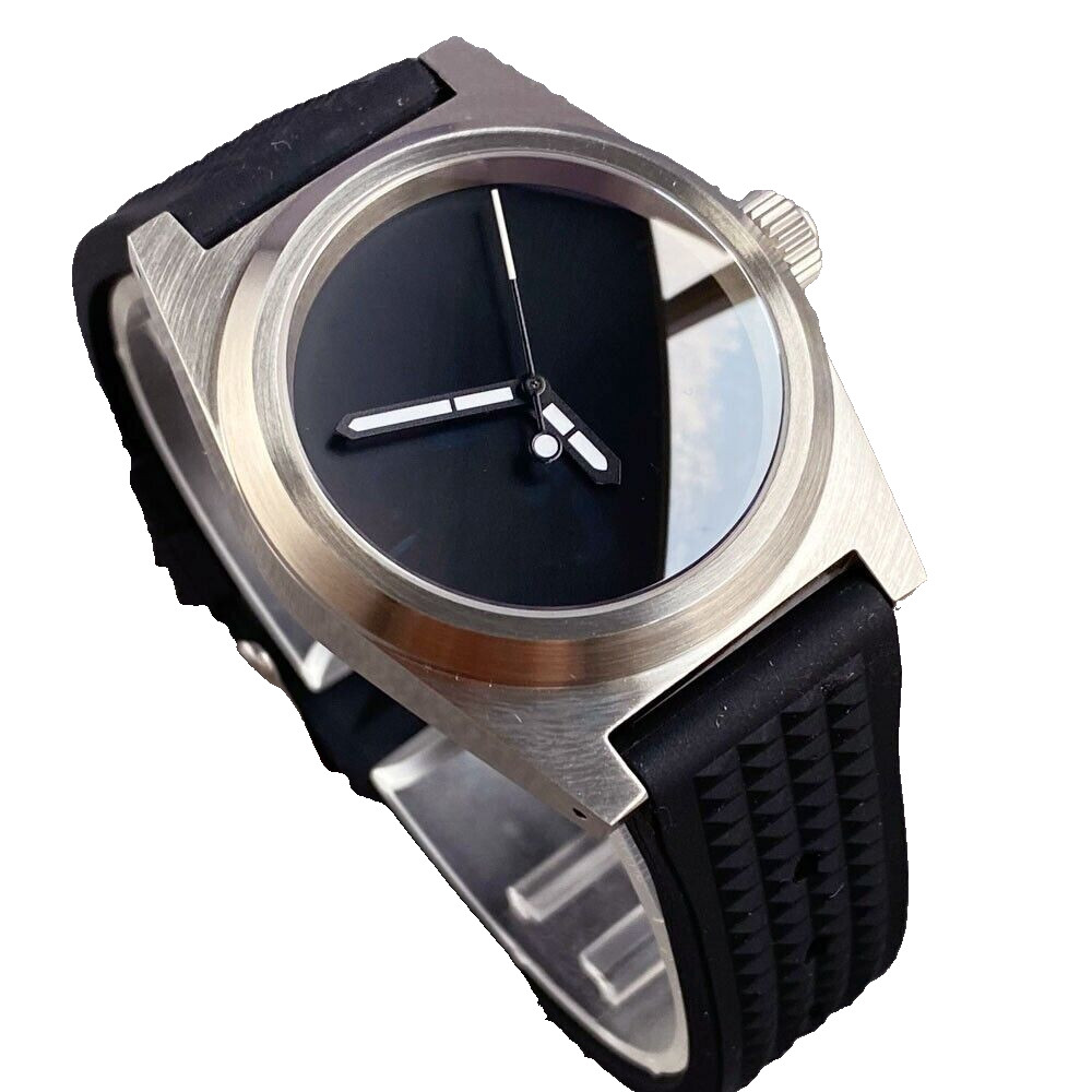 38mm Sapphire Glass NH35A Automatic 20ATM Diver Mens Watch Black Sterile Dial