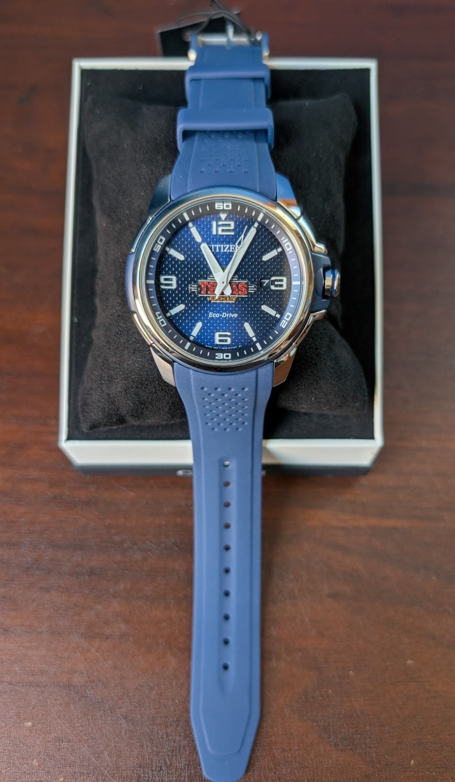 TEXAS Roadhouse Citizen Drive AR Eco-Drive Men’s Watch, Blue Dial, AW1158-05L