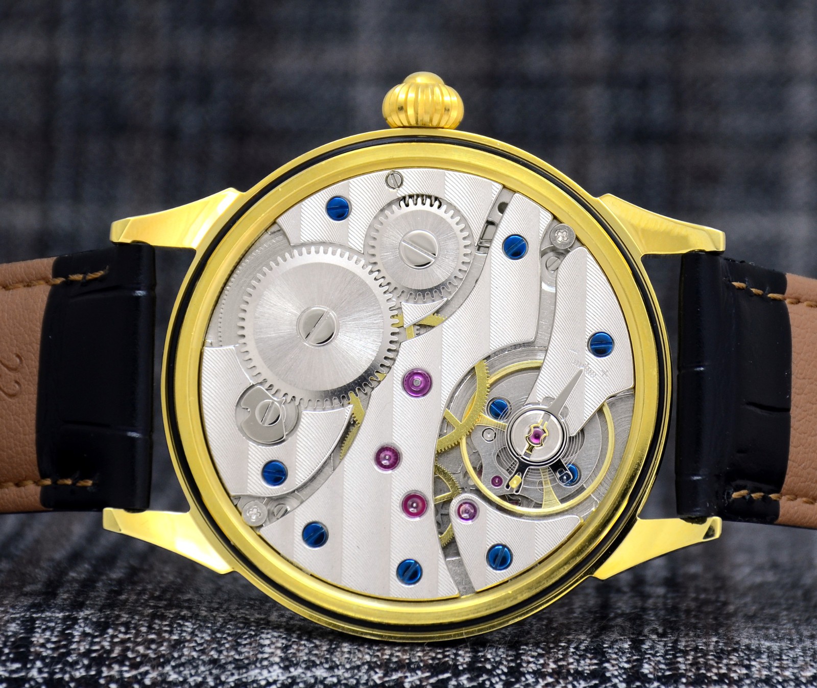 Art Deco men’s watch Gold Marriage Watch Mechanical Luxury Watch Roman Miller