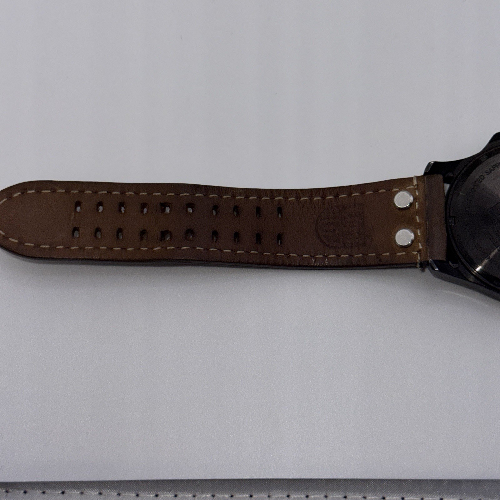 Luminox 1820 Atacama Field Watch W/Ivory Dial, Leather Strap, Day & Date (READ)
