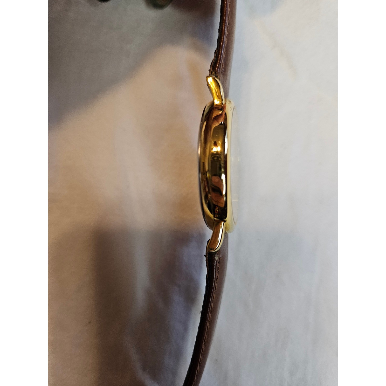 Vintage Kellogg’s Toucan Sam Watch Brown Leather Band Gold Tone