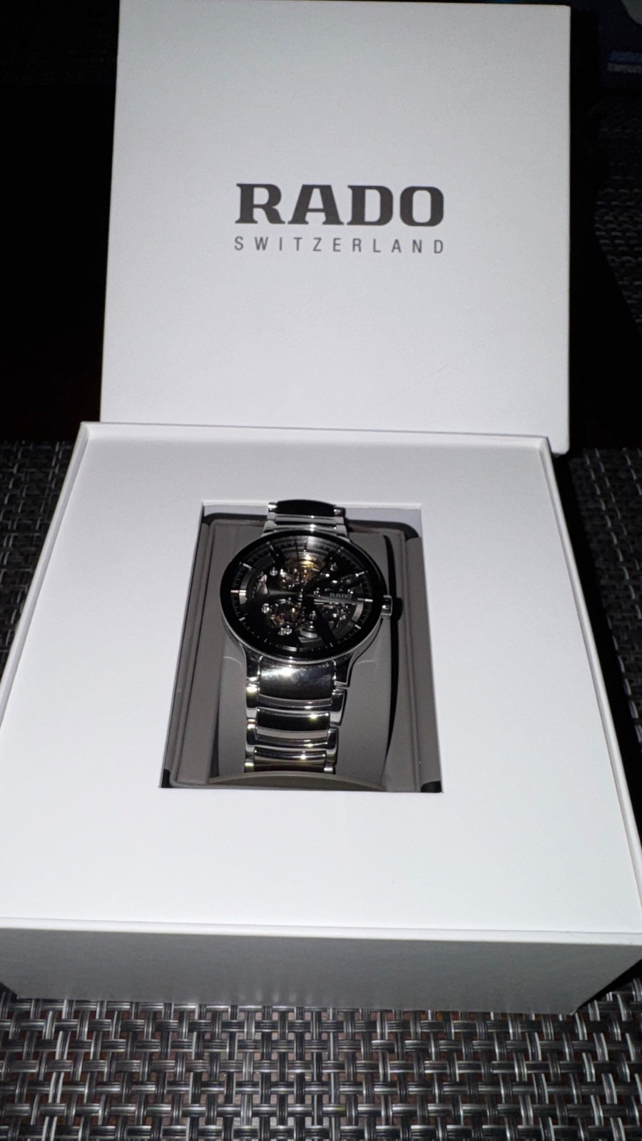 New Rado silver men watch r30179114 used once with papers and box