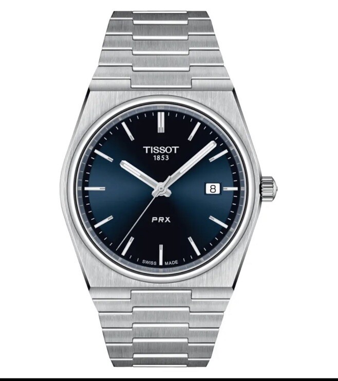 TISSOT PRX 40 MM STAINLESS STEEL WATCH BLUE DIAL QUARTZ T137.410.11.041.00