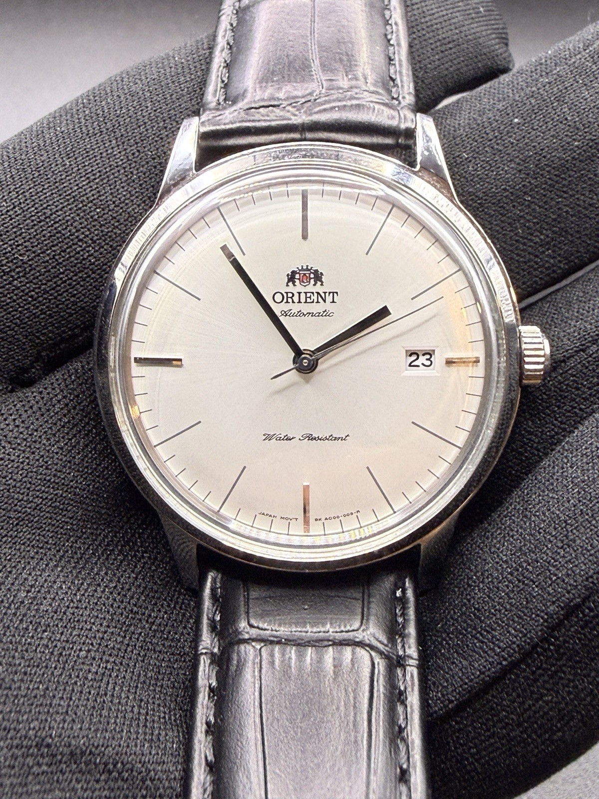 Orient Bambino – Version 3 – New Mineral Crystal – New Leather Strap – Box