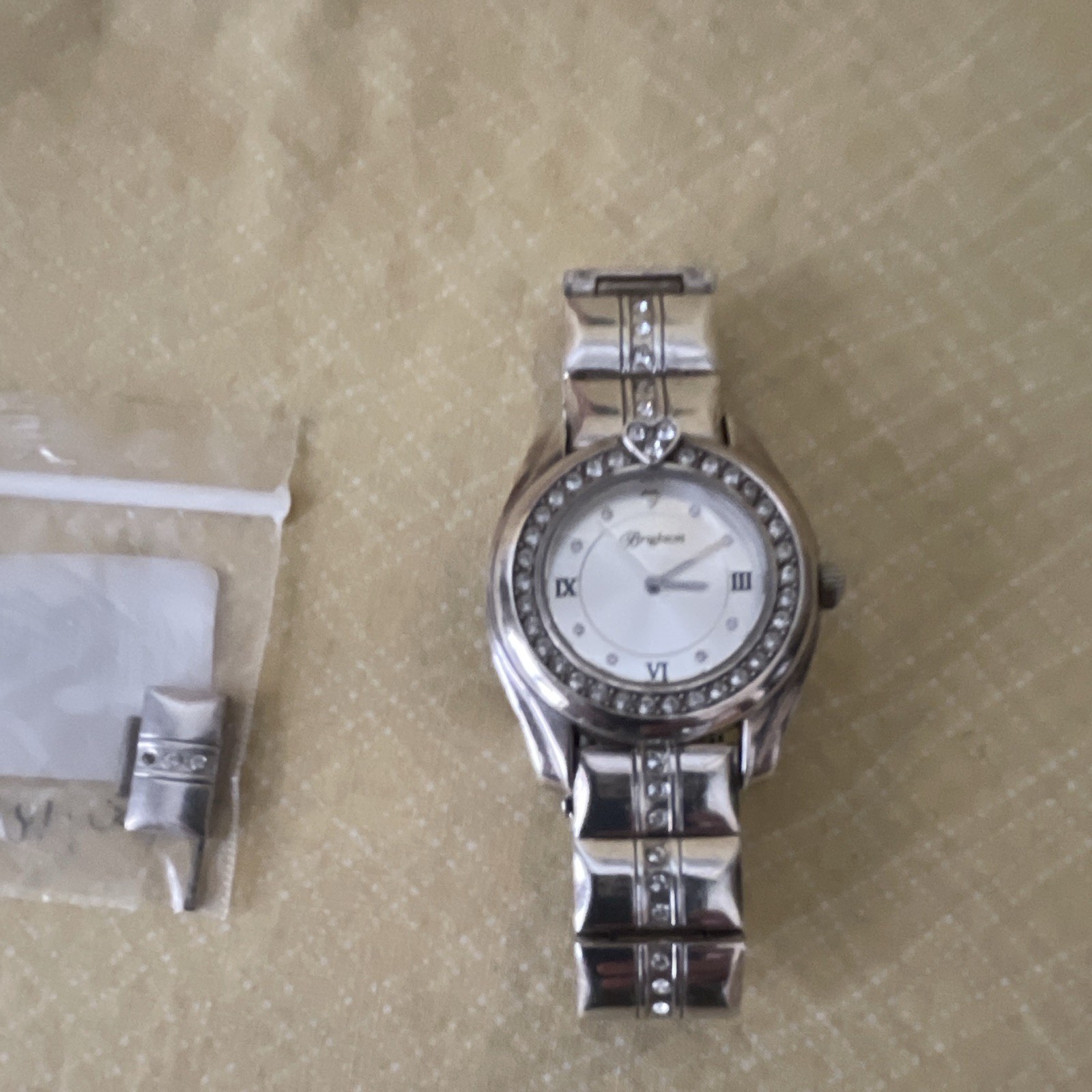 Brighton Women’s Vintage Quartz Analog Dress Watch Roman Numerals Hearts