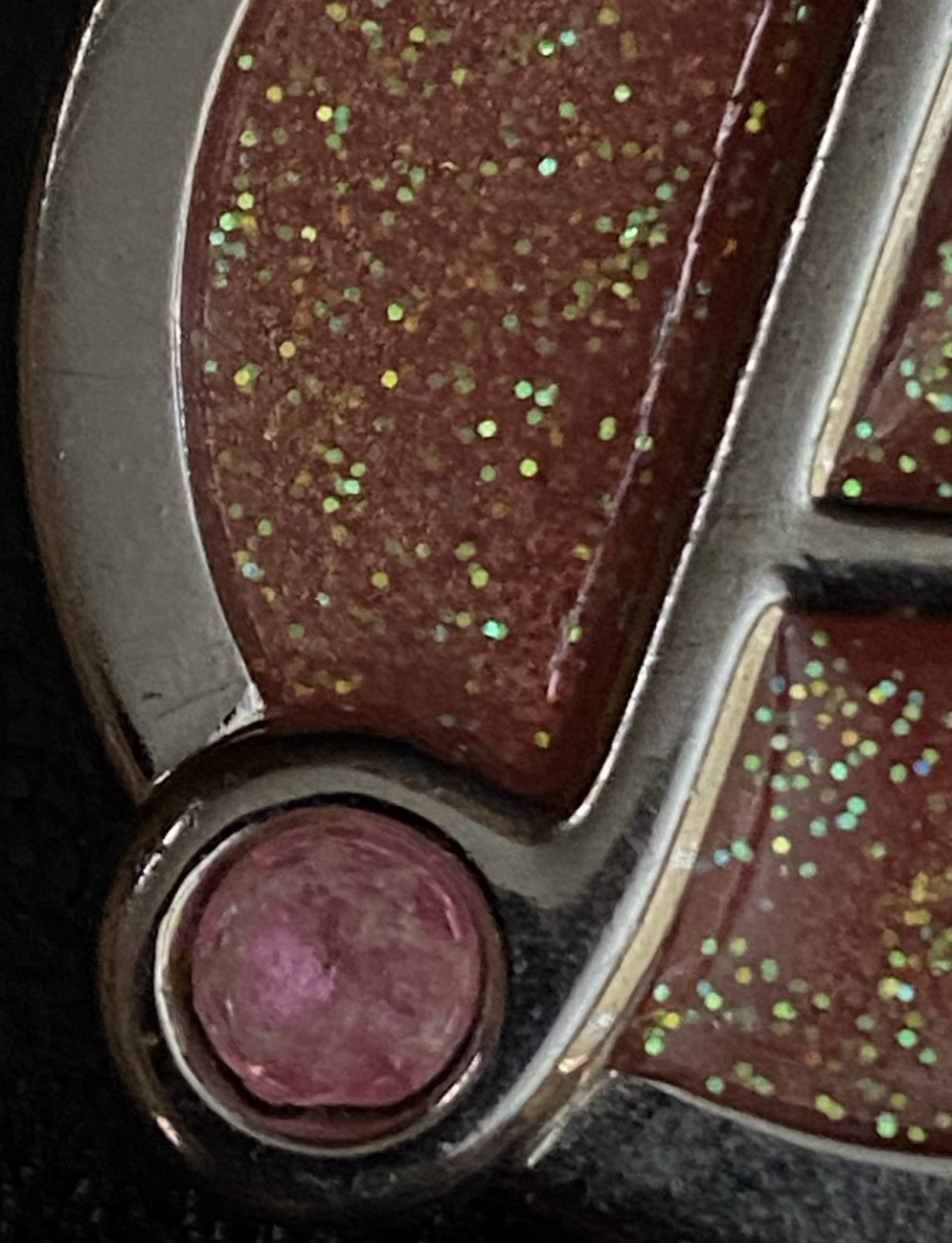Monogram Flip Cover Clip-on Watch, Pink & Silvertone – Needs Battery
