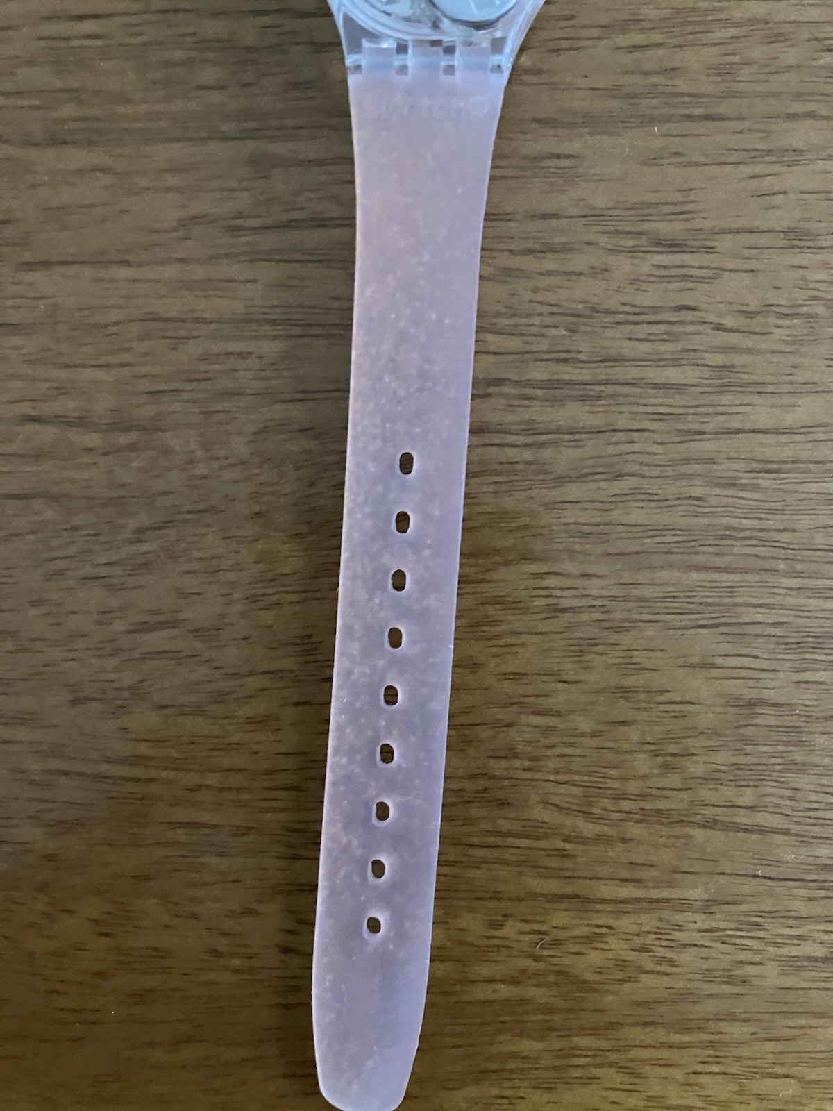 Swatch Ladies watch Pink Glitter 1” Wide Strap