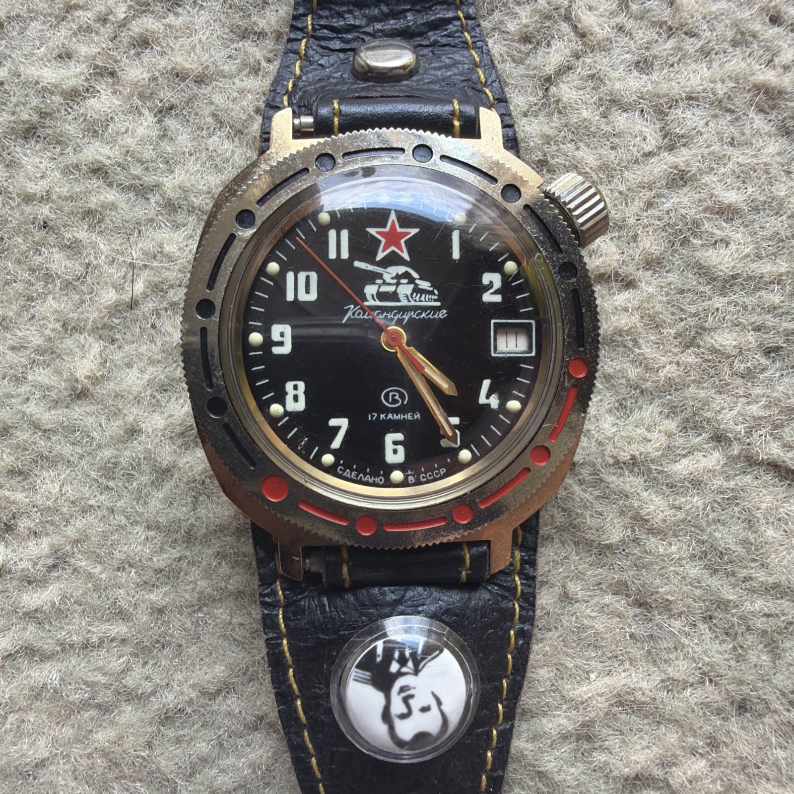 NEW from old stock Vostok 2414 Commander’s Vintage mechanical men’s wrist watch.