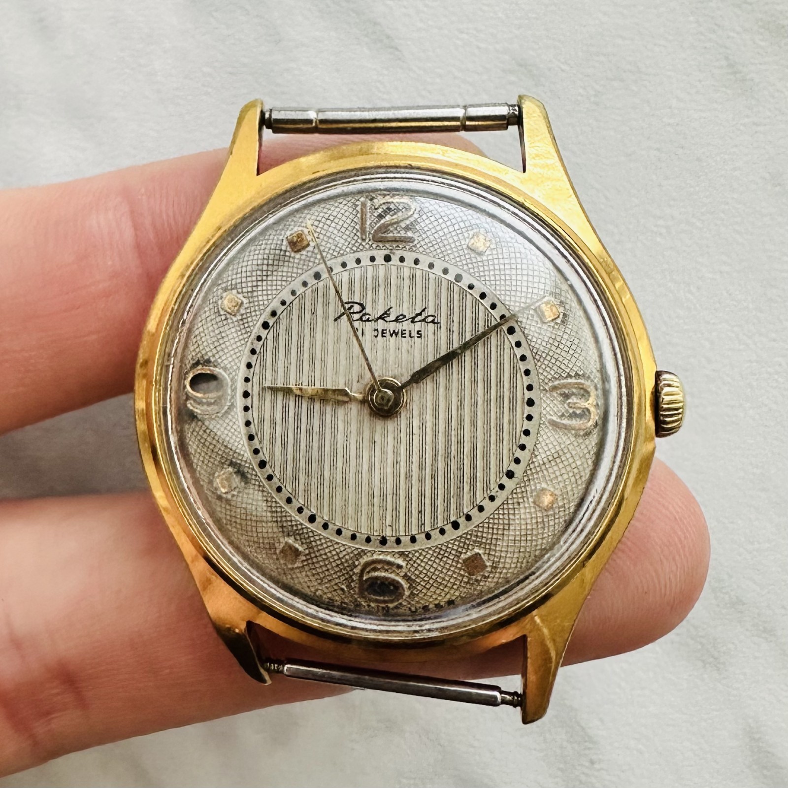Raketa BALTIKA 2609B vtg soviet ussr Watch wrist Mechanical Classic Gold AU20