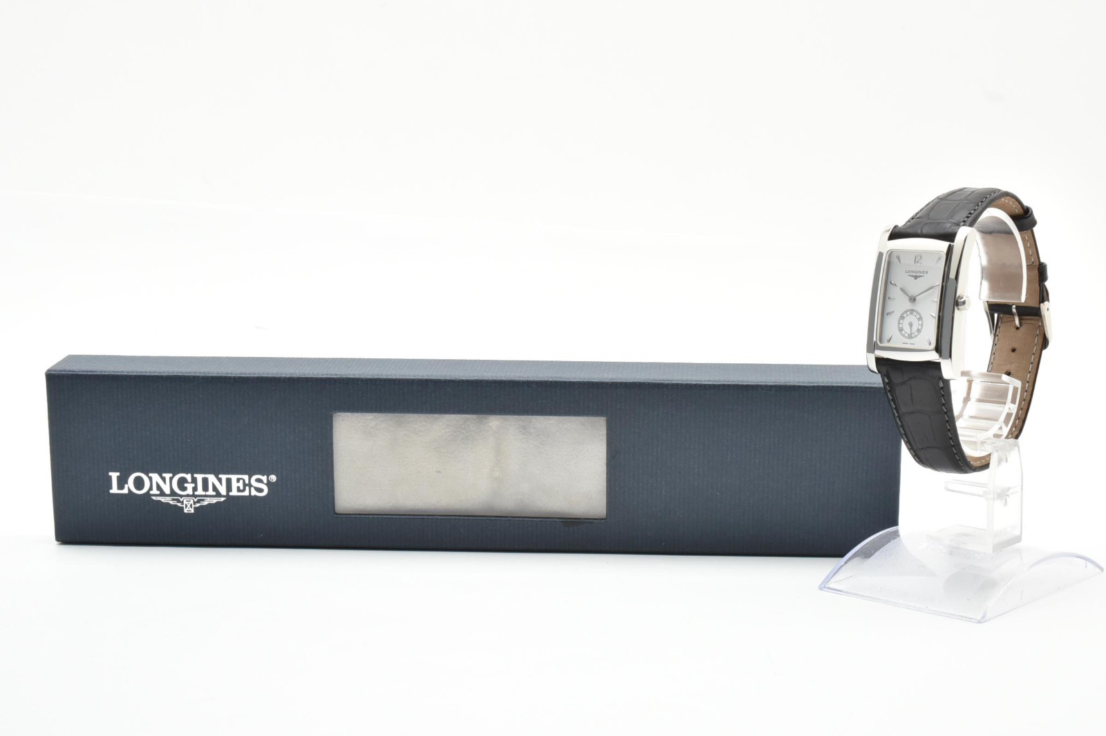 Vintage [TOP MINT w/Box] Longines Dolce Vita L5.655.4 White Silver Black JAPAN