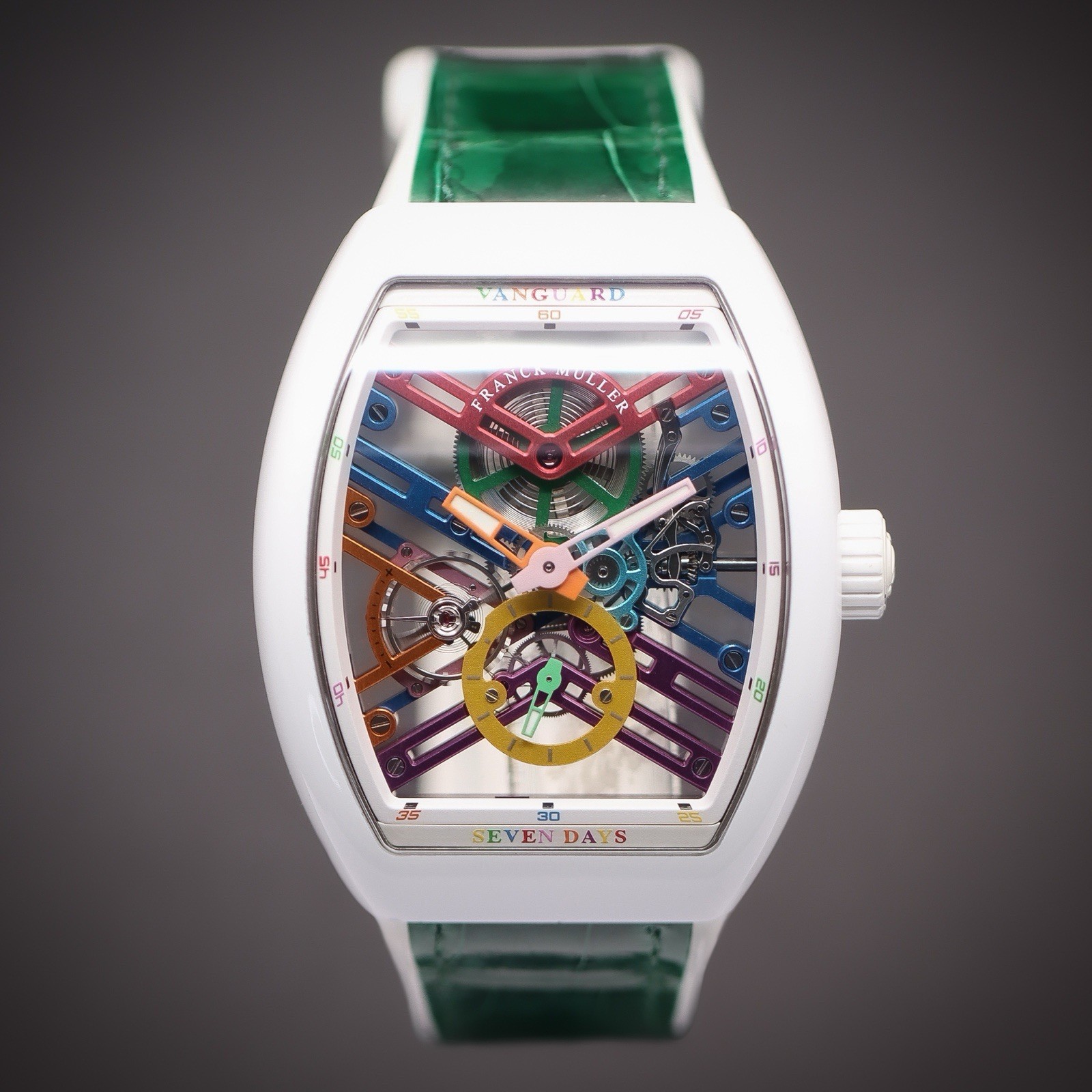 FRANCK MULLER Vanguard 7 Days Skeleton «Colour Dreams» Ceramic/Titanium Full Set