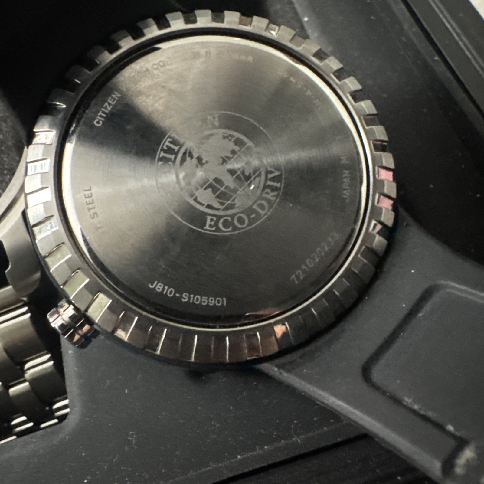 Citizen Eco-Drive AW1530-65E Discontinued St.Steel Blk Slv Solar Mens Watch