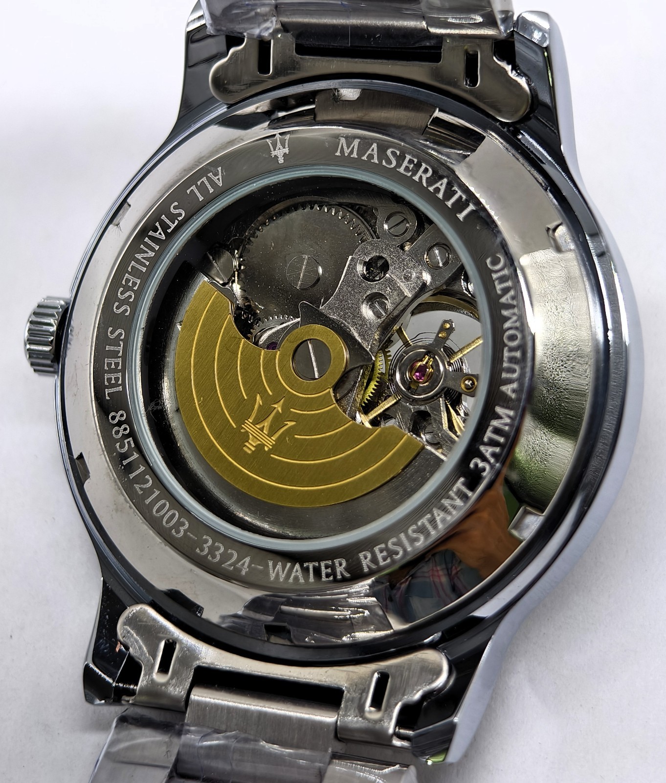 Fabulous Maserati Automatic White Dial Silver Band Analog Men’s Wrist Watch