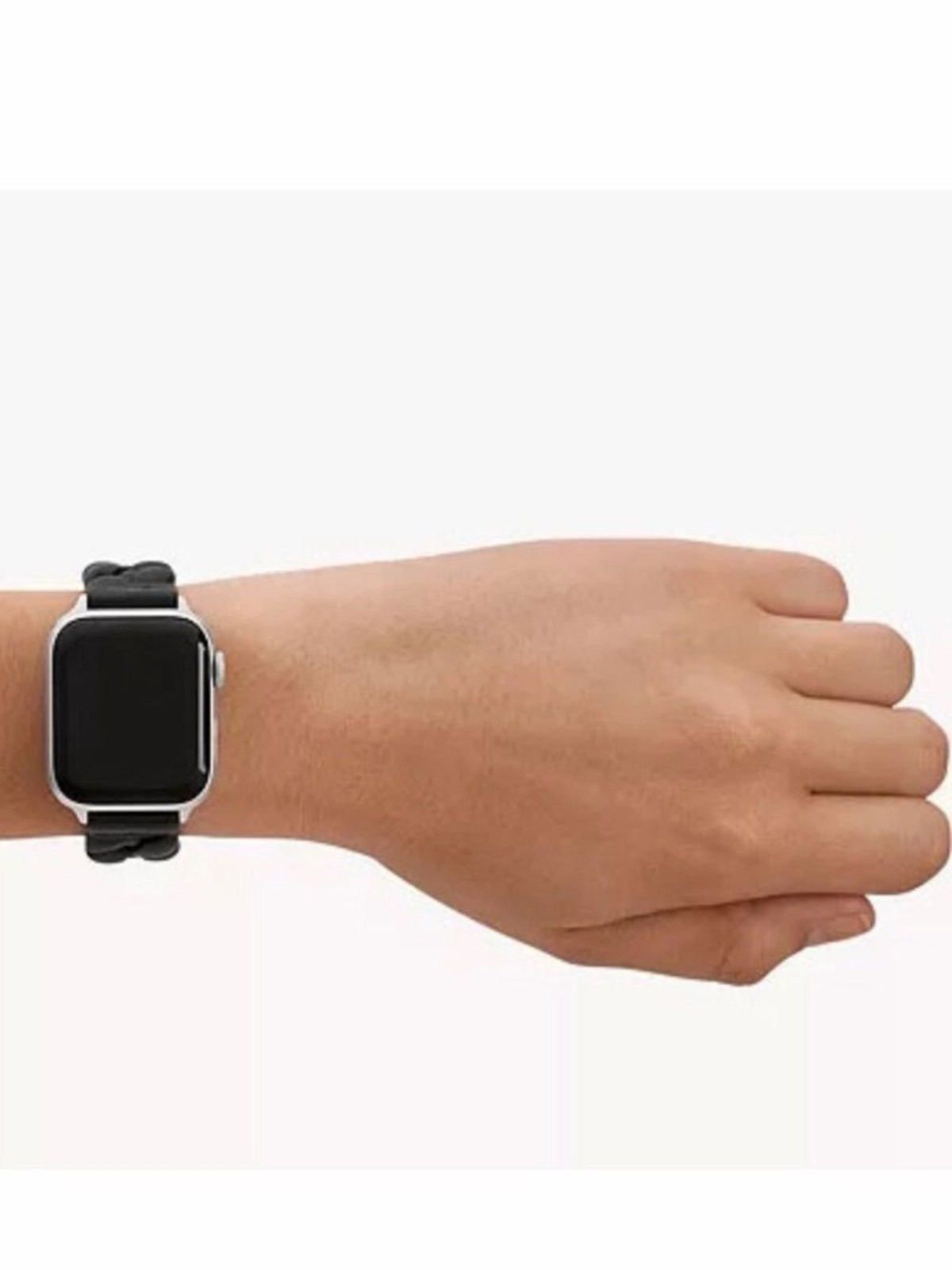 Kate Spade NY Black Braided Leather Apple Watch Band in Box- 18mm SE