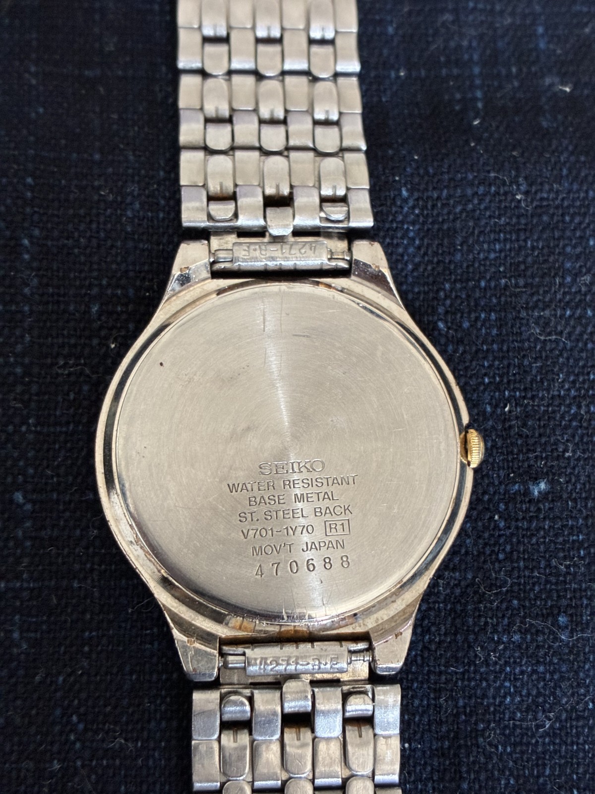 Vintage 1994 SEIKO V701 Quartz Two-Tone Mens Dress Watch – Serviced