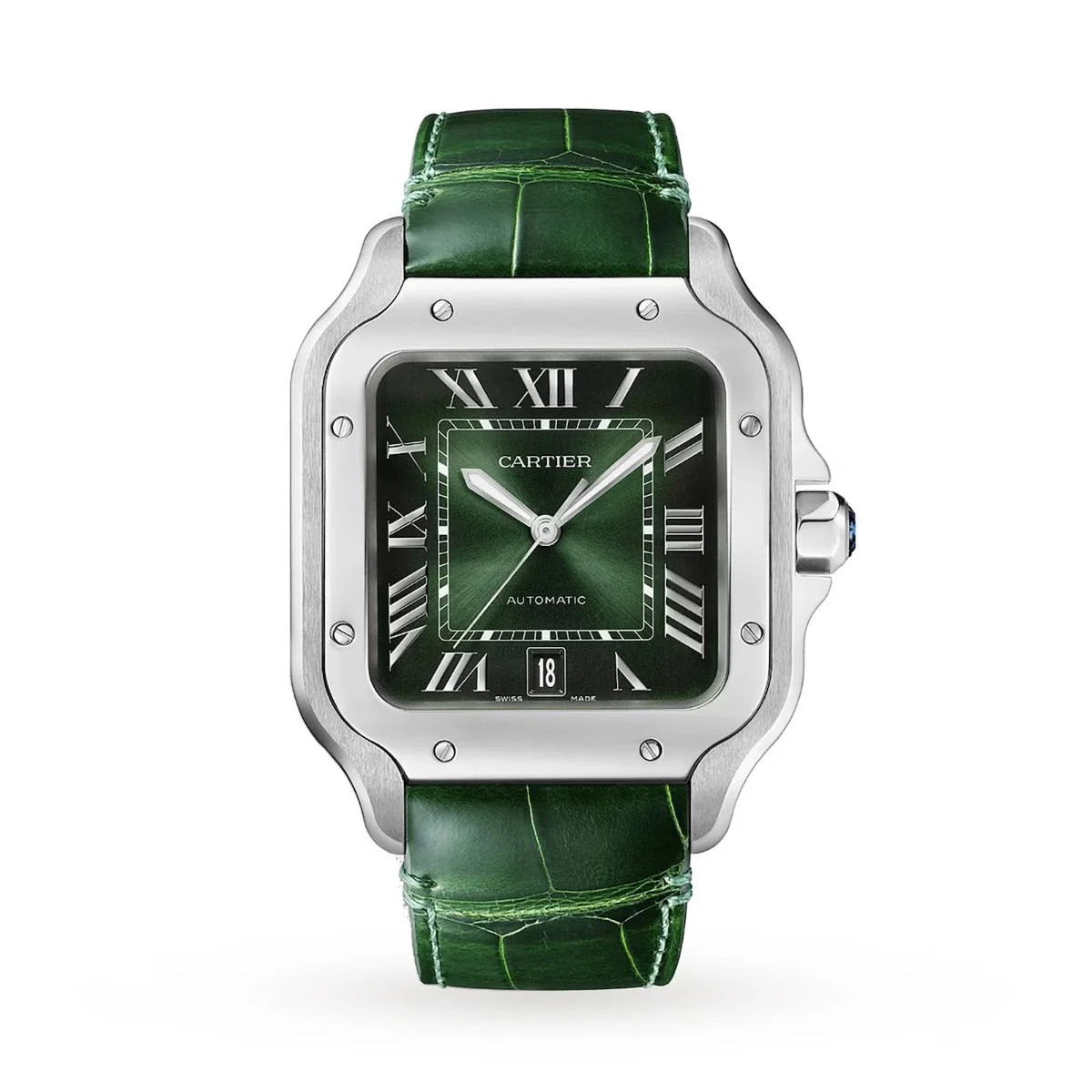 Santos De Cartier WSSA0062 Large 2024 Interchangeable Leather Strap | Imperial