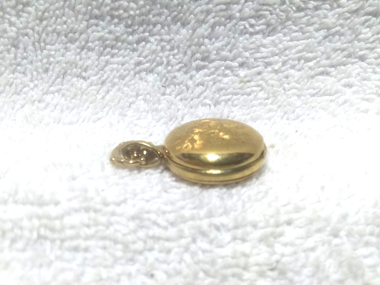 Belair Quartz Pendant Watch Gold Case Engraved Flowers 1990’s For Repair Parts