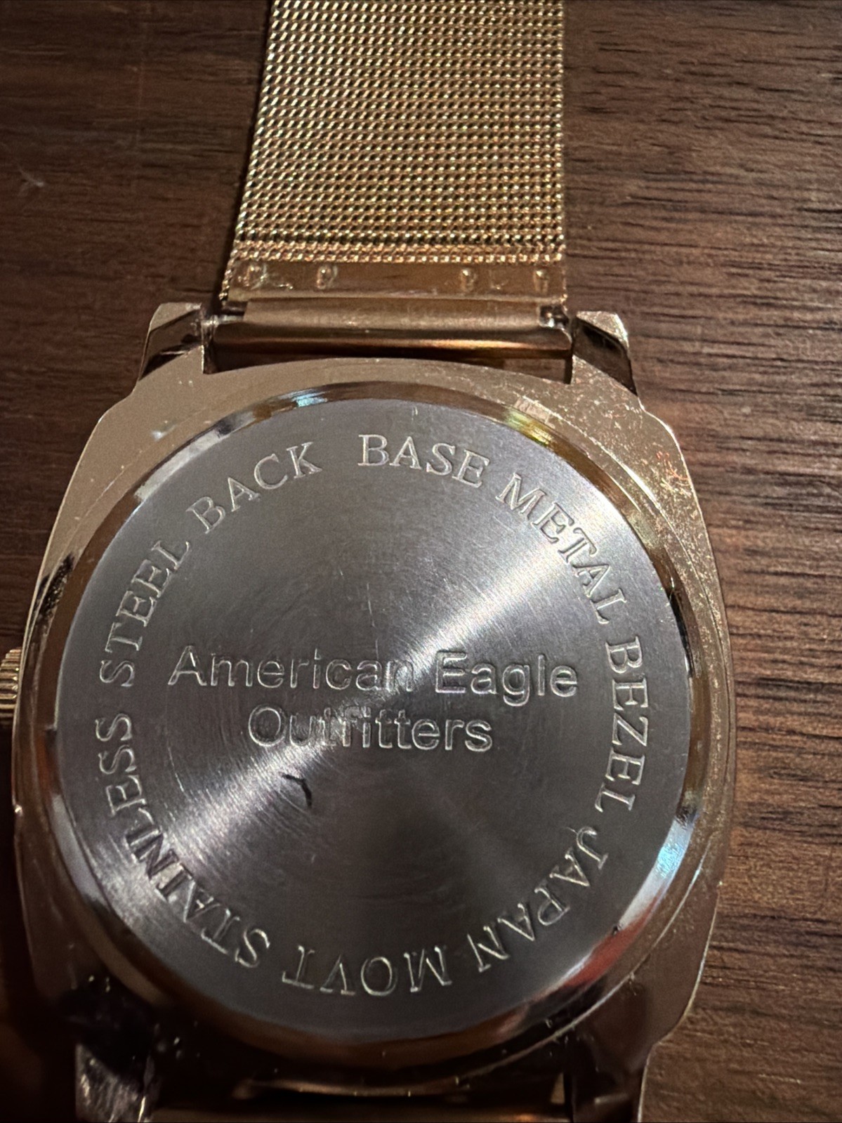 American Eagle Women’s Rose Goldtone Watch, Metal Mesh Buckle Band, WORKING!