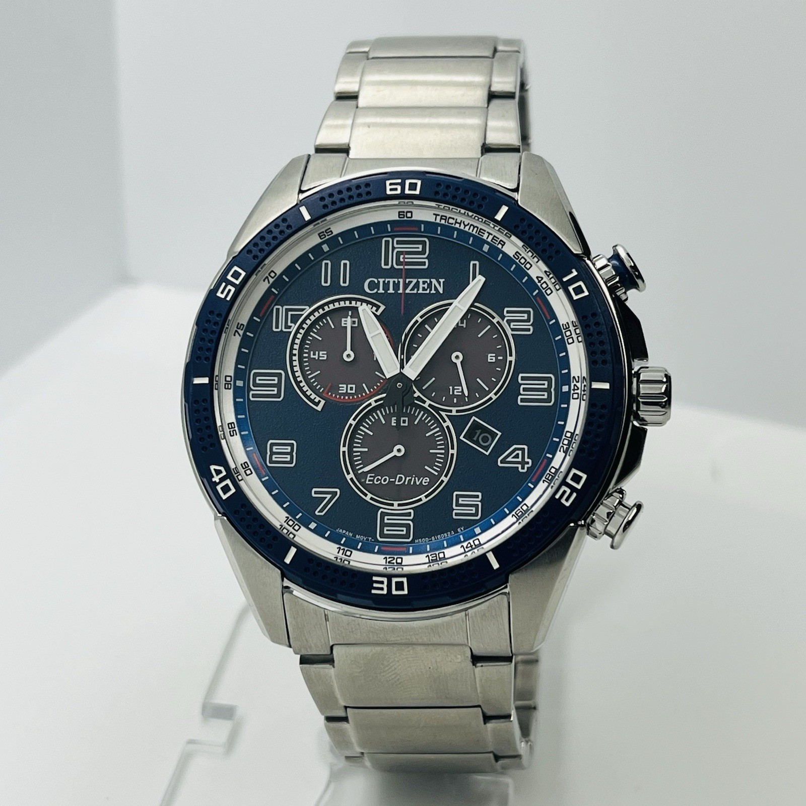 Citizen AR Chronograph Men’s Eco-Drive Blue Steel 45mm Watch AT2440-51L