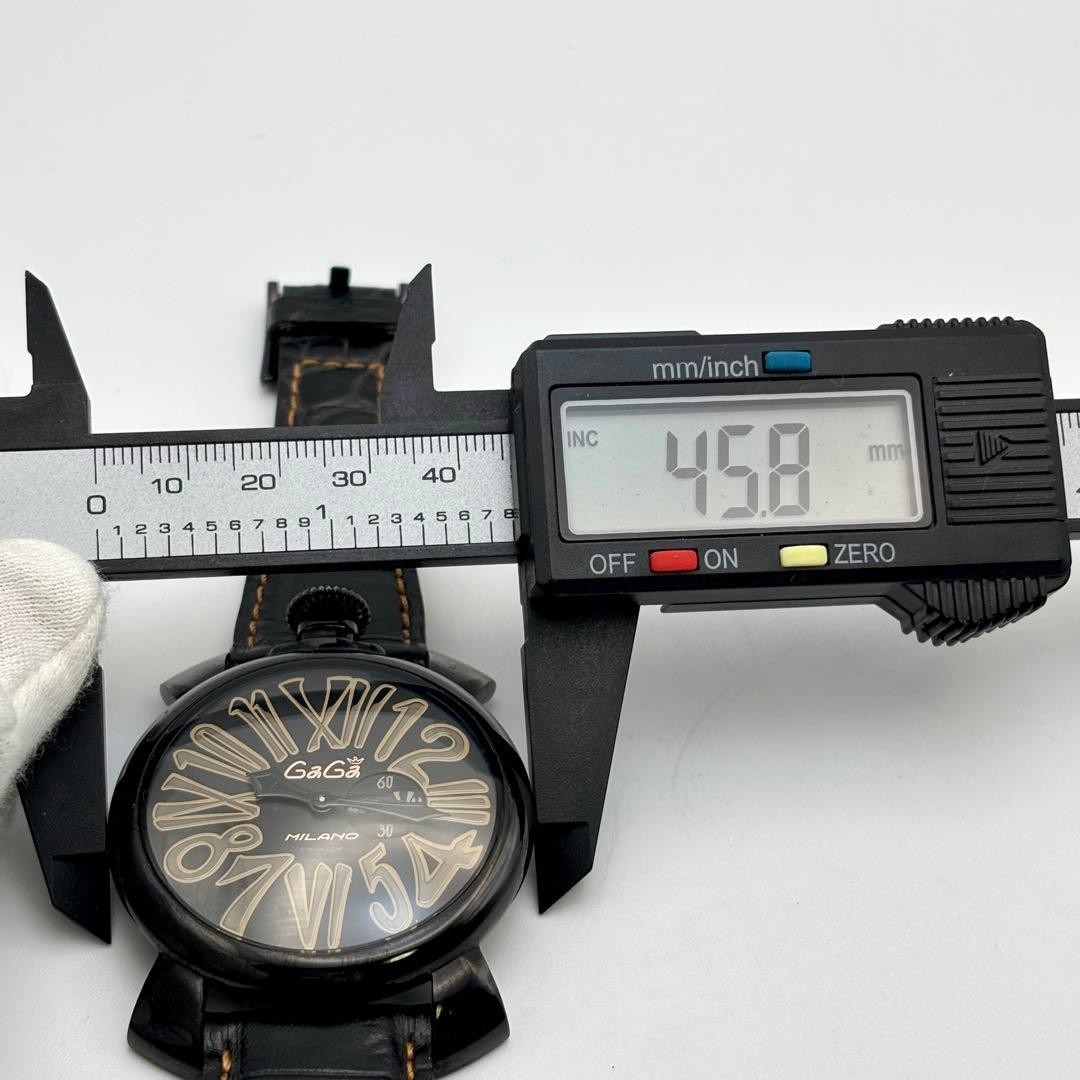 GaGa MILANO Manuale 46MM Black Quartz Watch Pre-Owned
