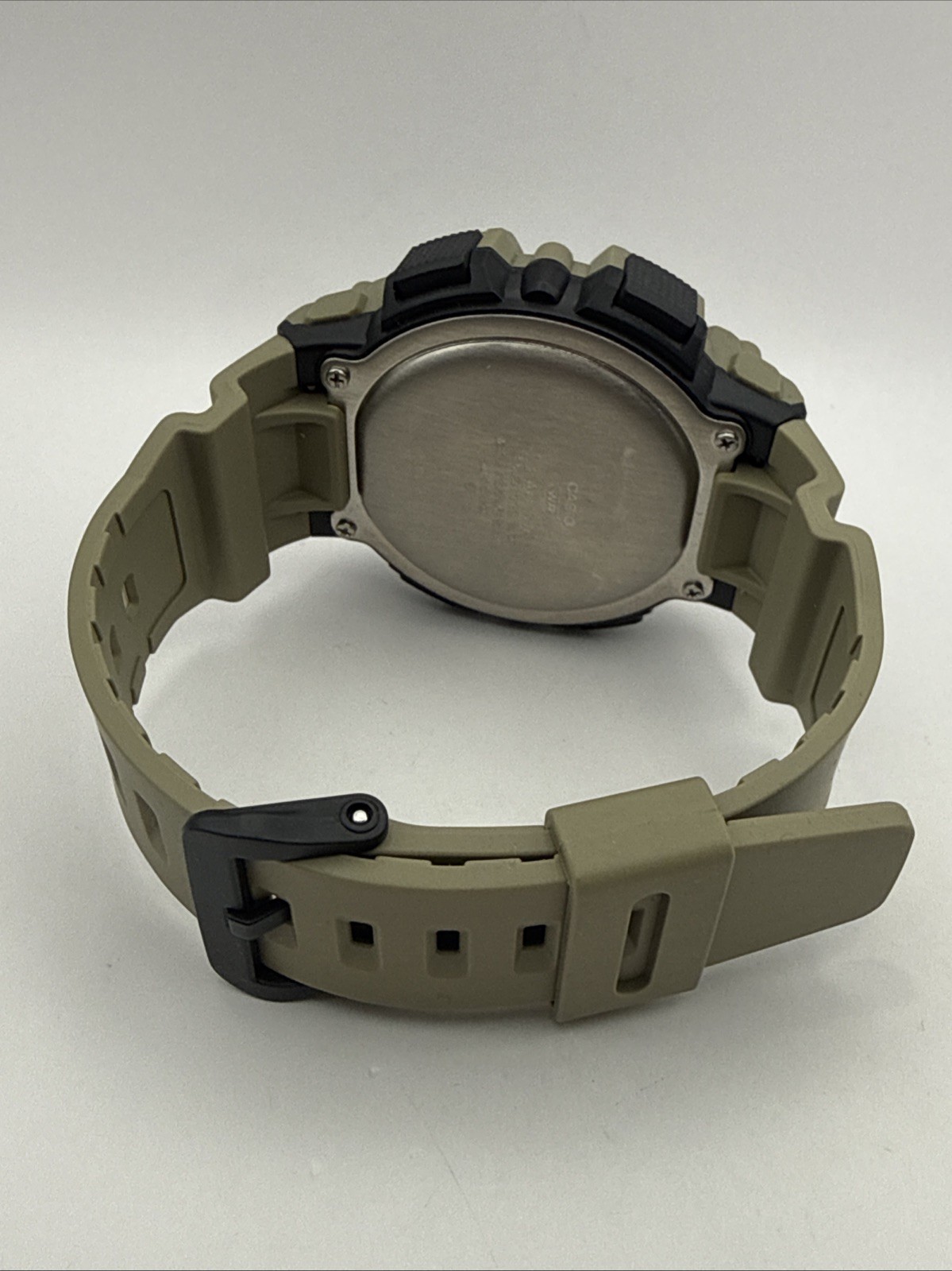Casio WS1500H Watch New Without Tags Black and Beige Moon/Fishing