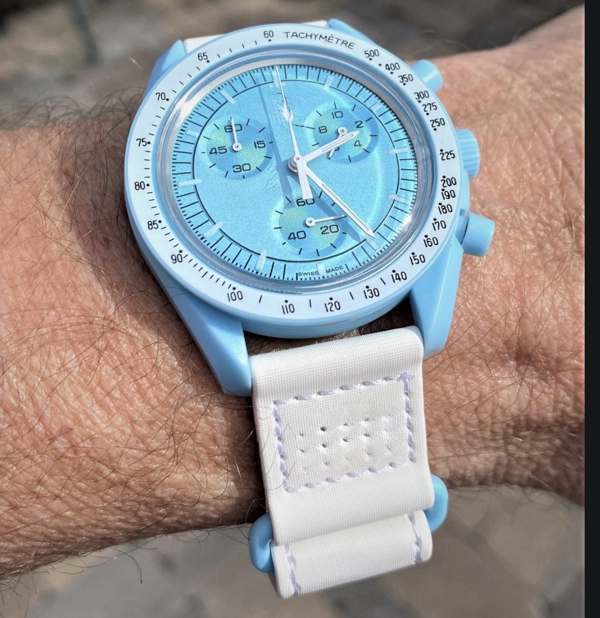 Chronograph Quartz 42mm Blue White