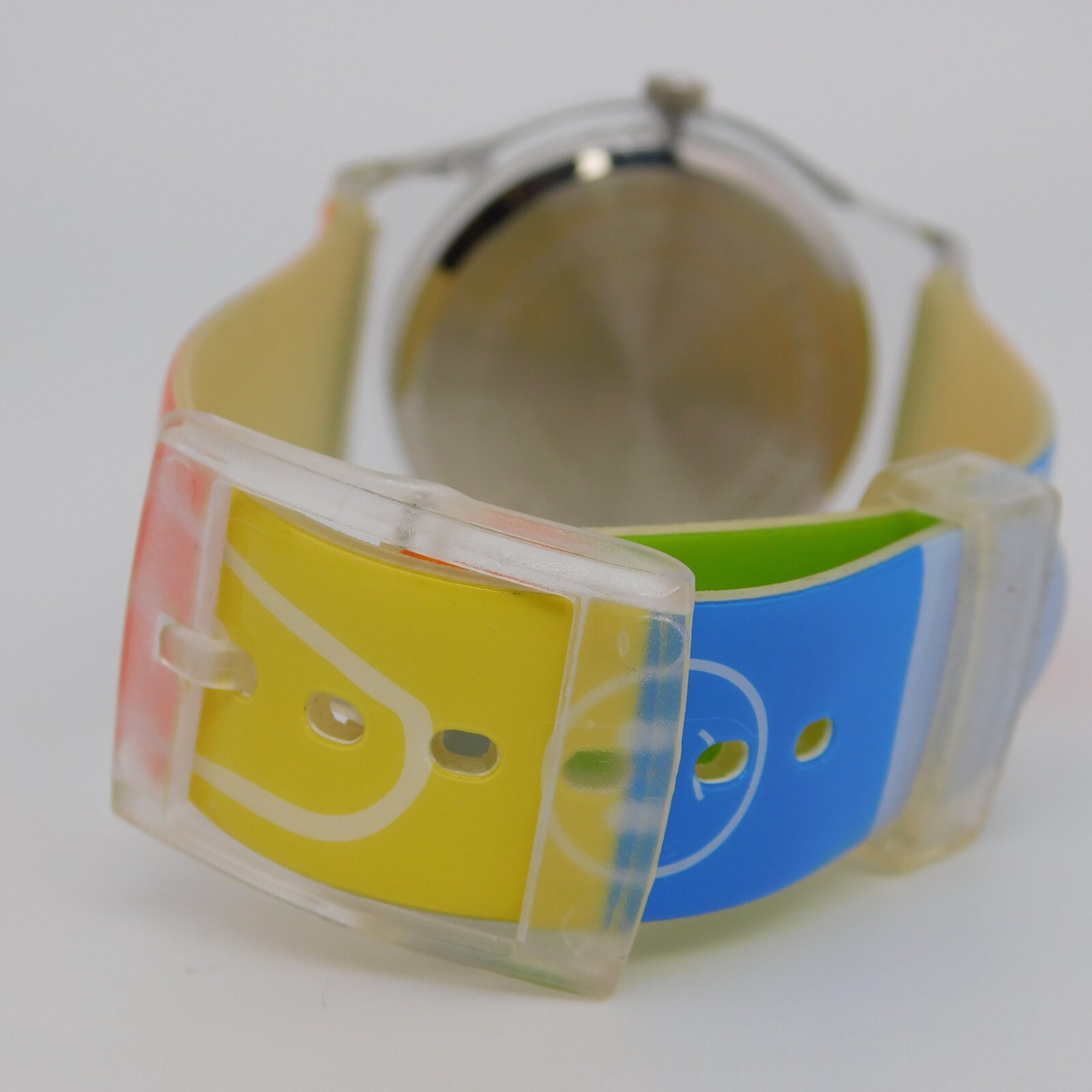 Clear Plastic Case Multicolor Quartz Analog Women’s Watch New Battery