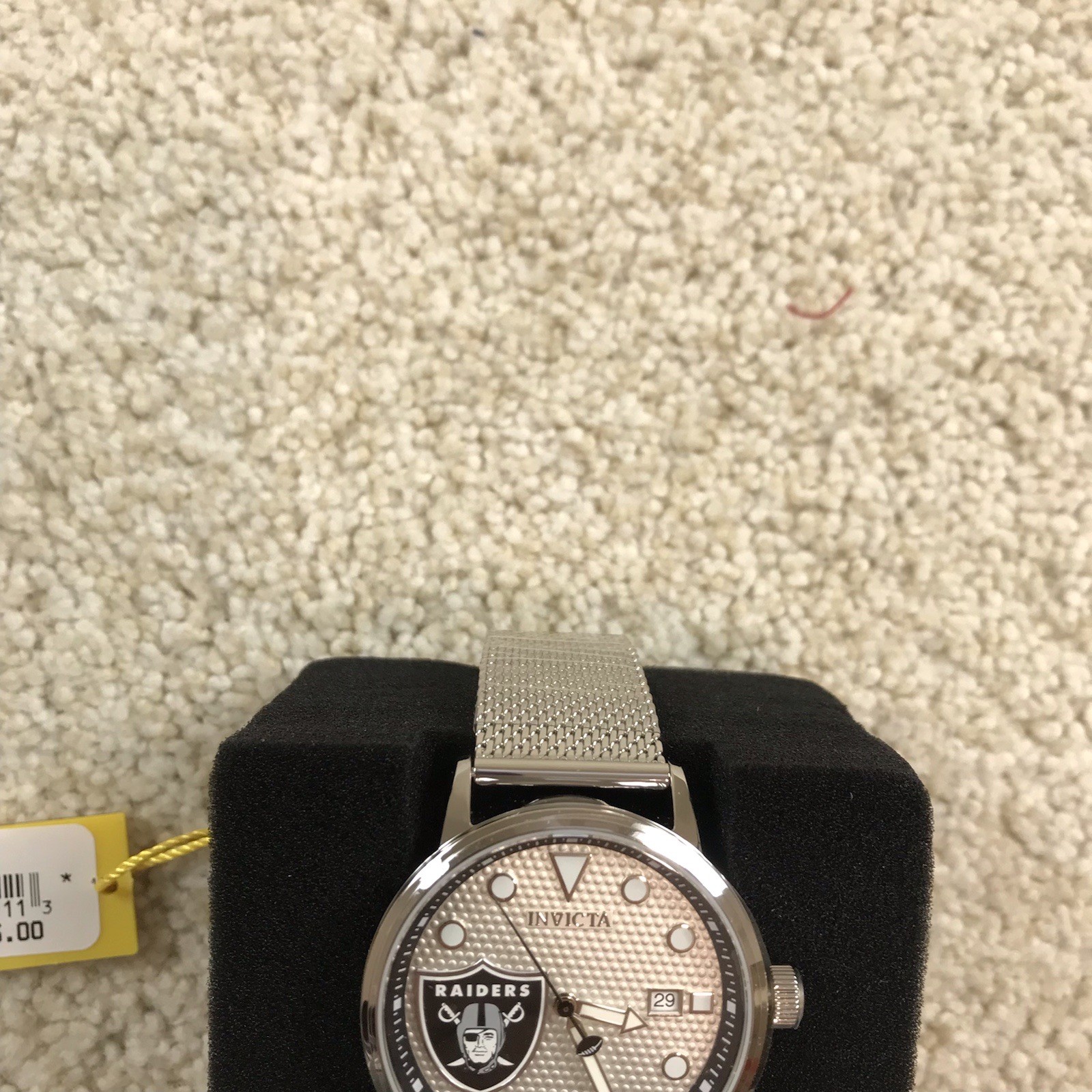 Invicta NFL Las Vegas Raiders Quartz Silver Dial Men’s Watch 47970 44mm