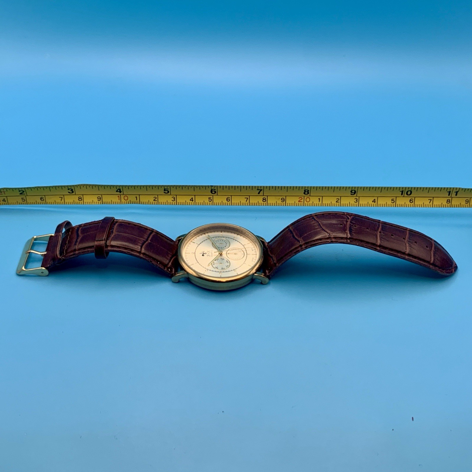 B&R BELL & ROSE Men’s Fashion Wristwatch Faux Subdials Japan Movt Works New Batt