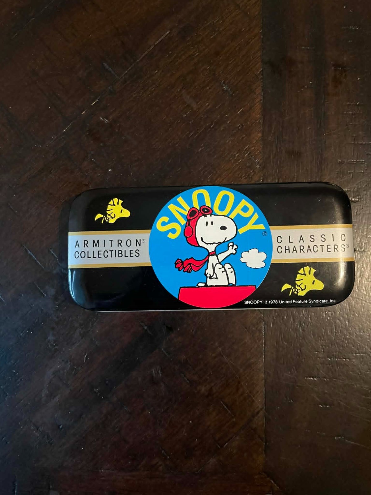 Armitron Peanuts Characters Collectible Watch Black Leather Band Stainless Steel