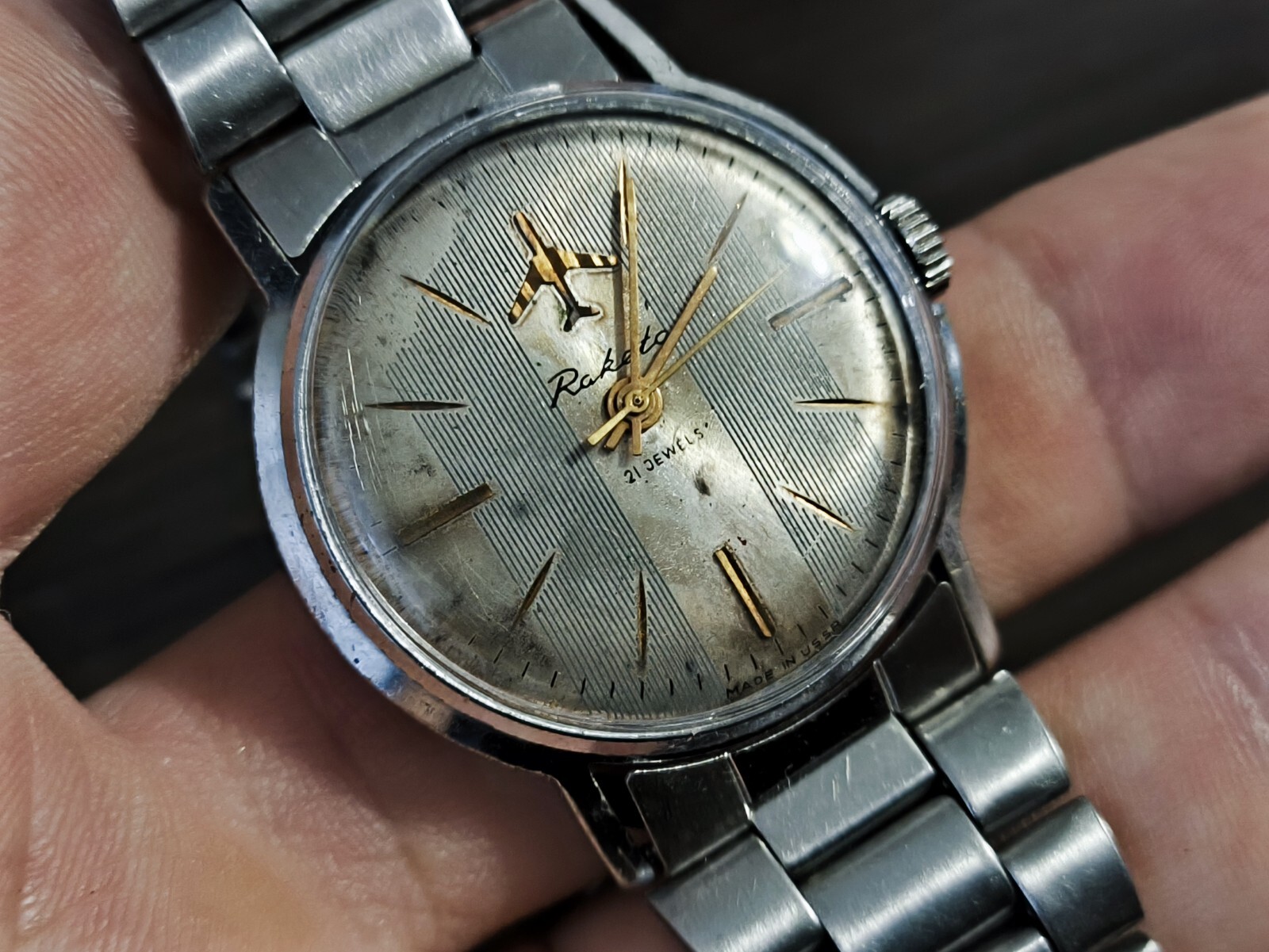 Watch RAKETA Baltika Airplane Soviet Vintage 21 stone wristwatch USSR Serviced!