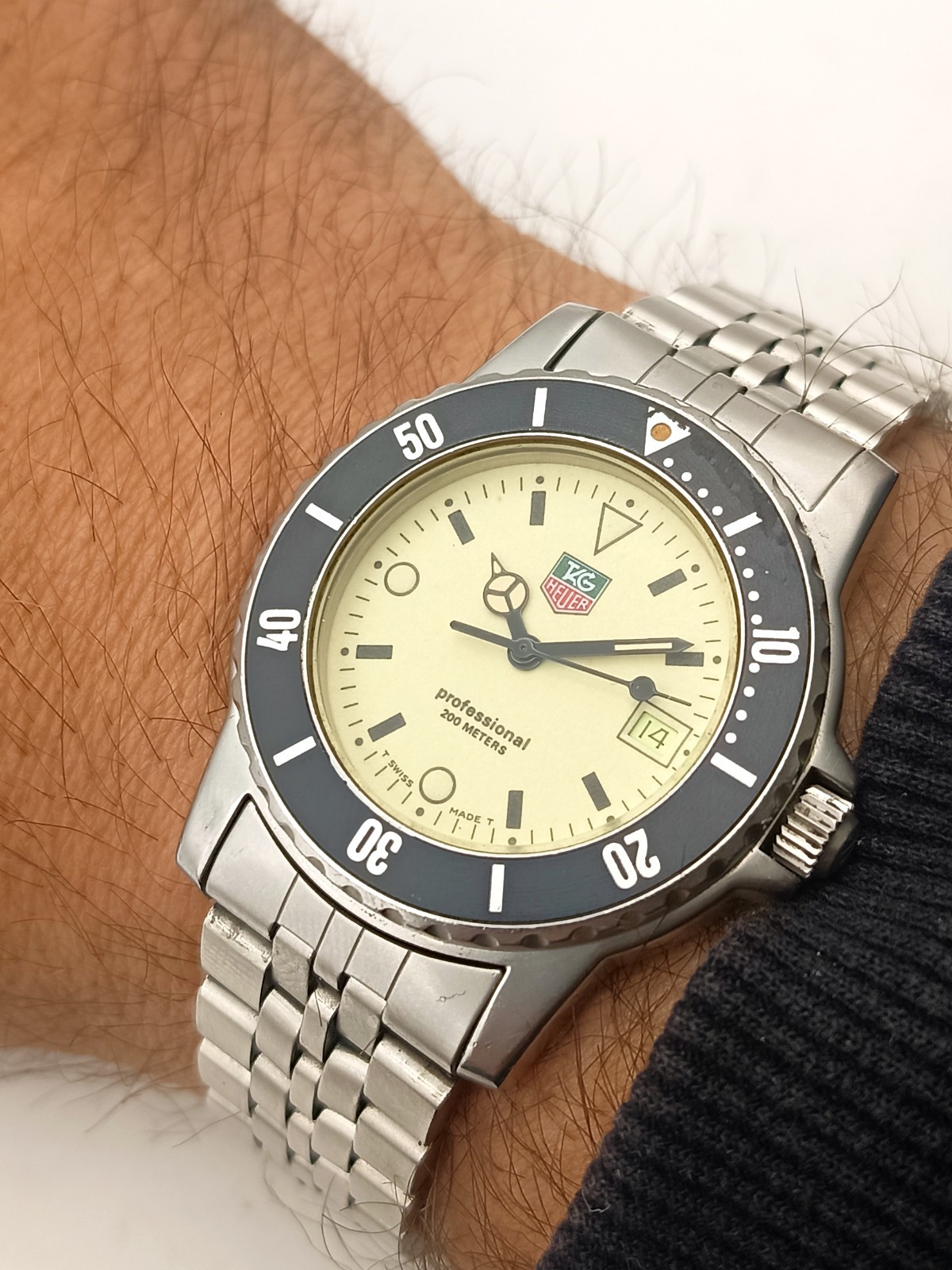 Vintage 1991 TAG Heuer 1500 Night Diver 929.113G Full Lume Dial 200M 610/8 Rare