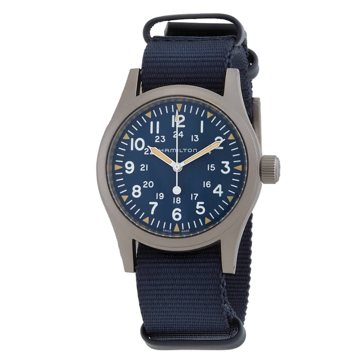 Hamilton Khaki Field Manual Wind Blue Dial Men’s Watch H69439940