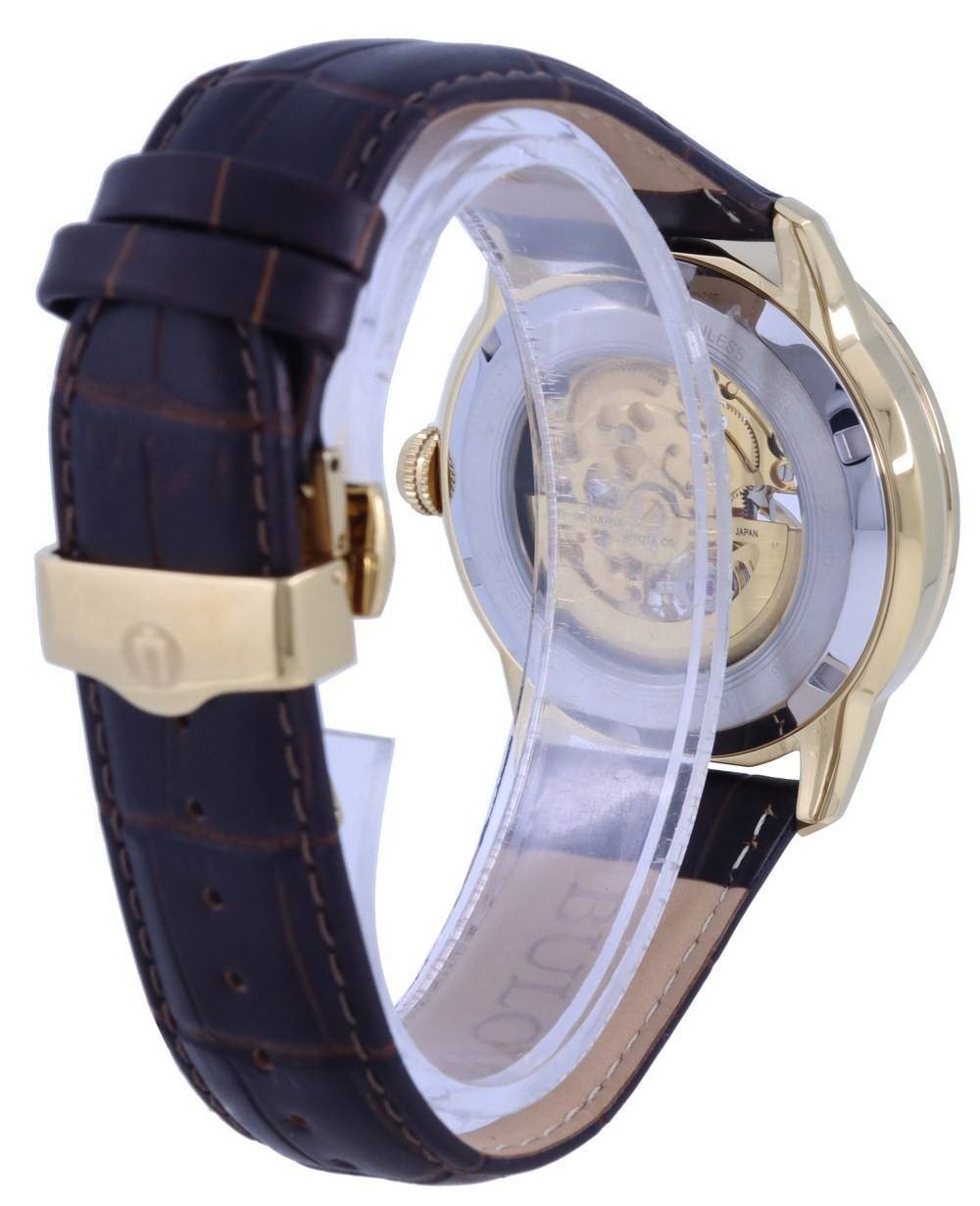 Bulova Classic Sutton Skeleton White Dial Automatic 97A138 Men’s Watch