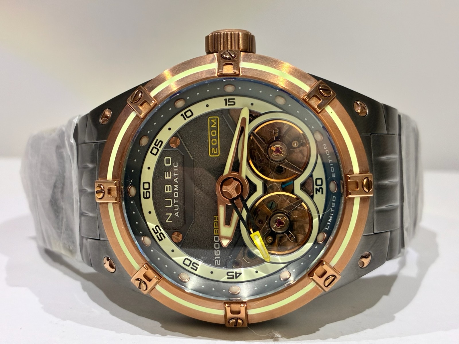NUBEO GALILEO AUTOMATIC LE GRANITE GOLD 49MM AUTOMATIC WATCH MSRP: $1,100 (NEW)