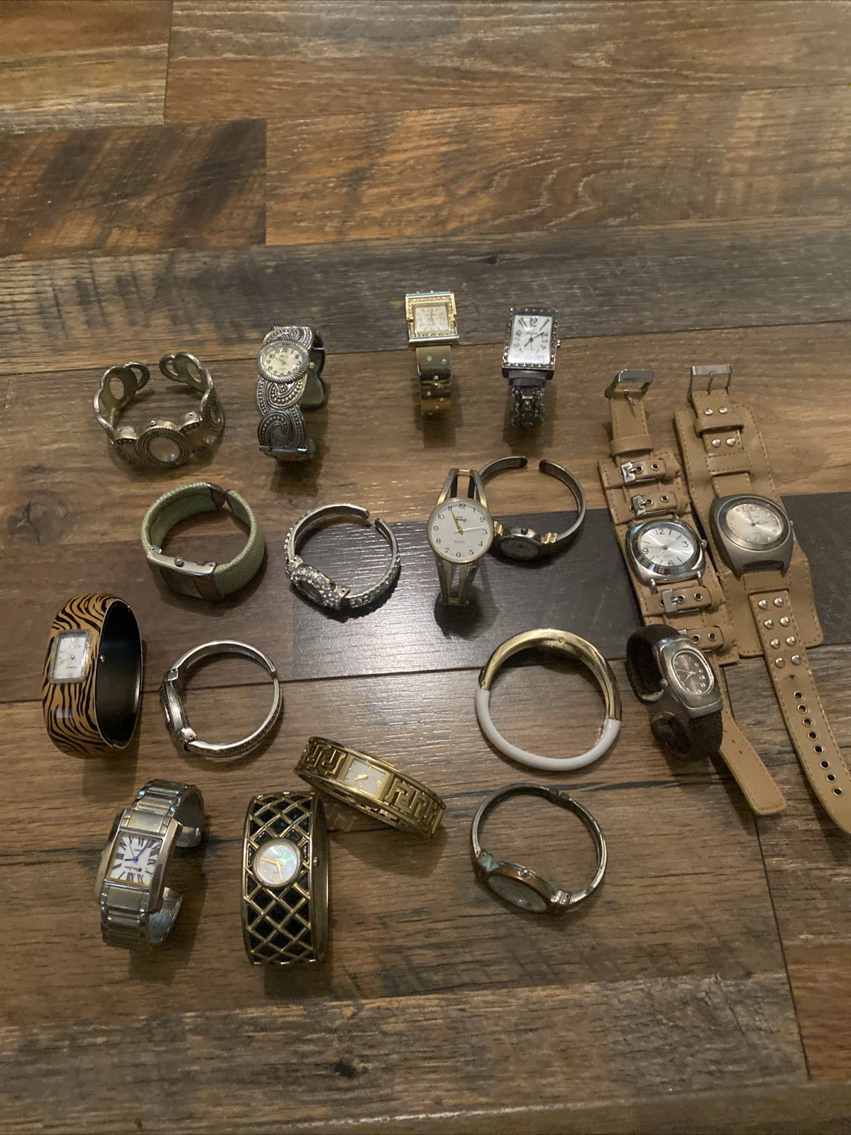 Vintage Ladies Watches – Cuff Style Lot of 18 – Various Brands