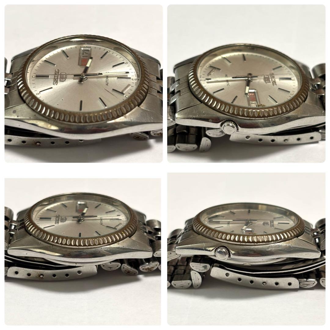 SEIKO 5 7009-3110 Automatic Day Date 36mm Silver Mens 17.5cm Band Watch