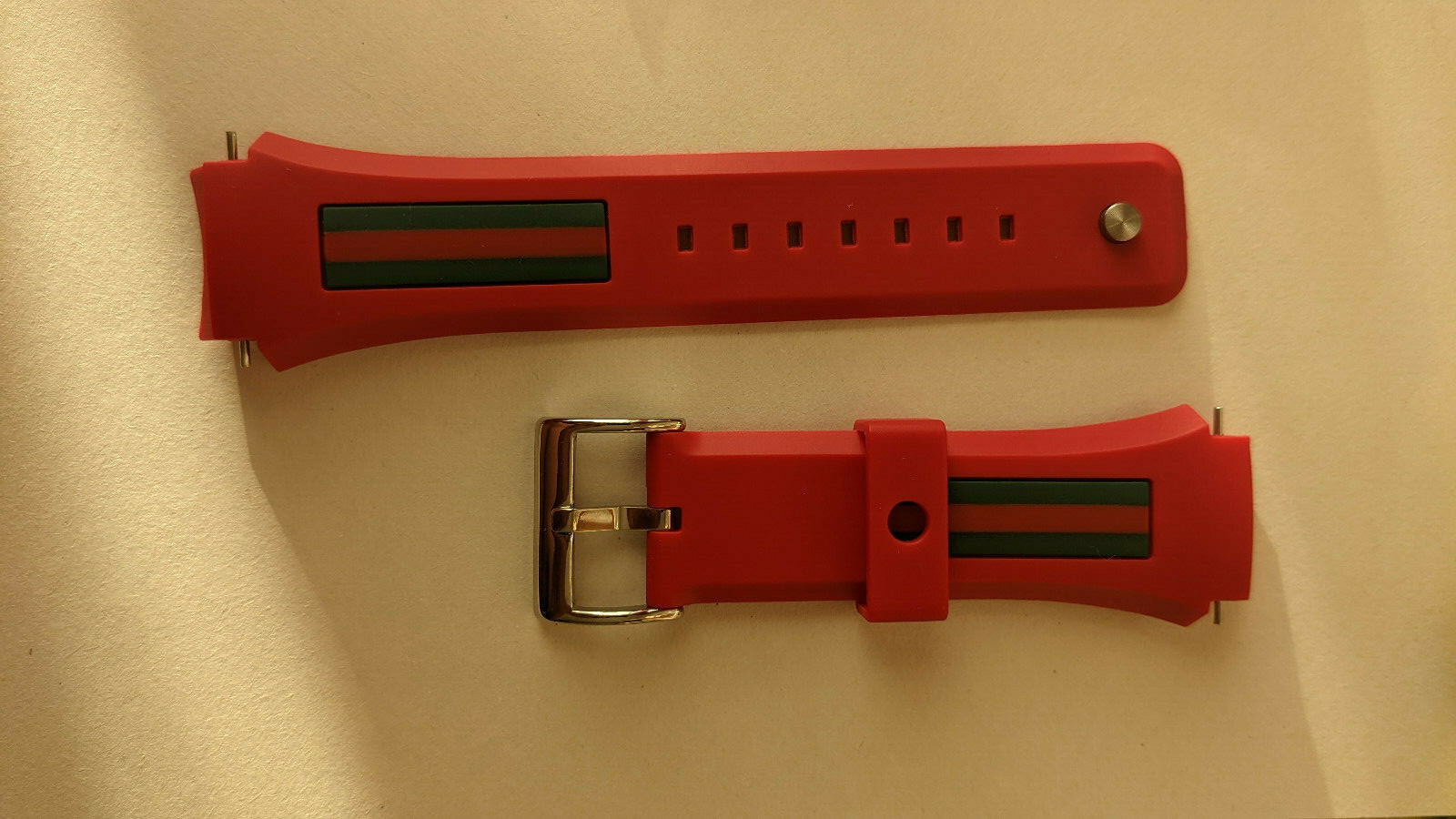 Replacement Gucci SYNC XXL RED rubber watchband YA137103 or YA137303 + 2 pins