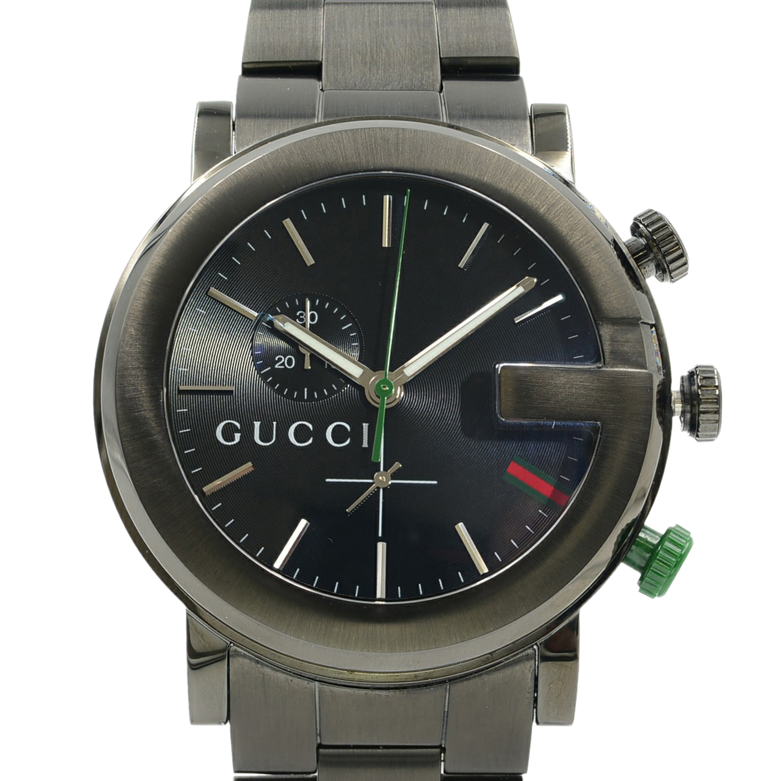 Gucci G-Chrono Black Dial PVD Stainless Steel Quartz Mens Watch YA101331