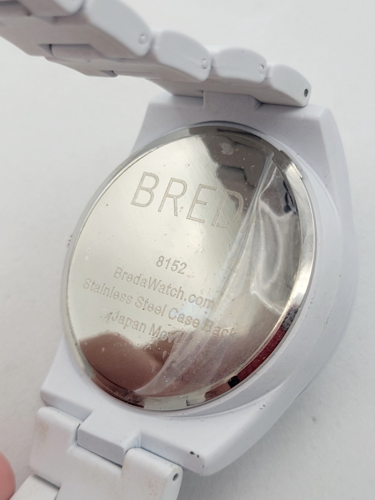 Breda White Ceramic Unisex Watch 45mm Deployment Clasp New Battery Excellent!