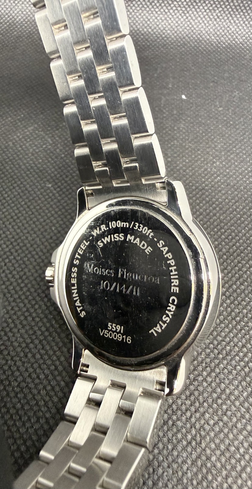 Raymond Weil Tango 5591-ST-00300 Wrist Watch 39mm Quartz White Dial Box & Links