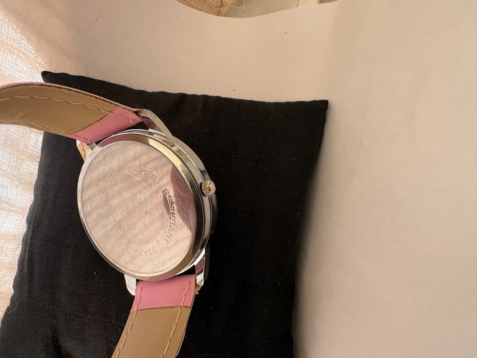 Betty Boo Hot Nurse Pink Wrist Watch Base Metal Bezel Leather Strap Vintage 1989