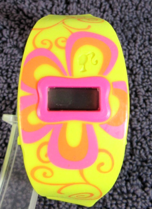 KELLOGG’S CEREAL «THINK PINK» NEON YELLOW CHILDREN’S BRACELET DIGITAL WRISTWATCH