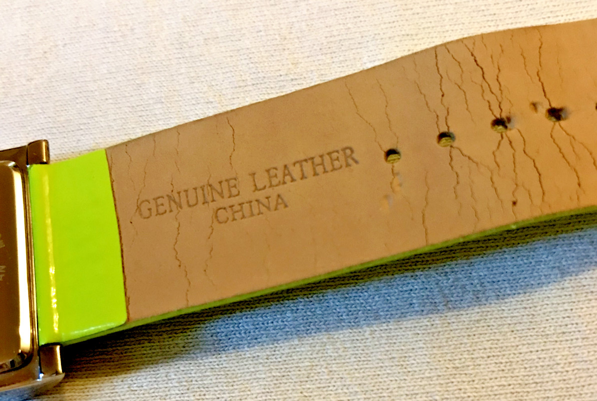 Joan Rivers watch womens brat lime green horizontal rectangle runs good cond
