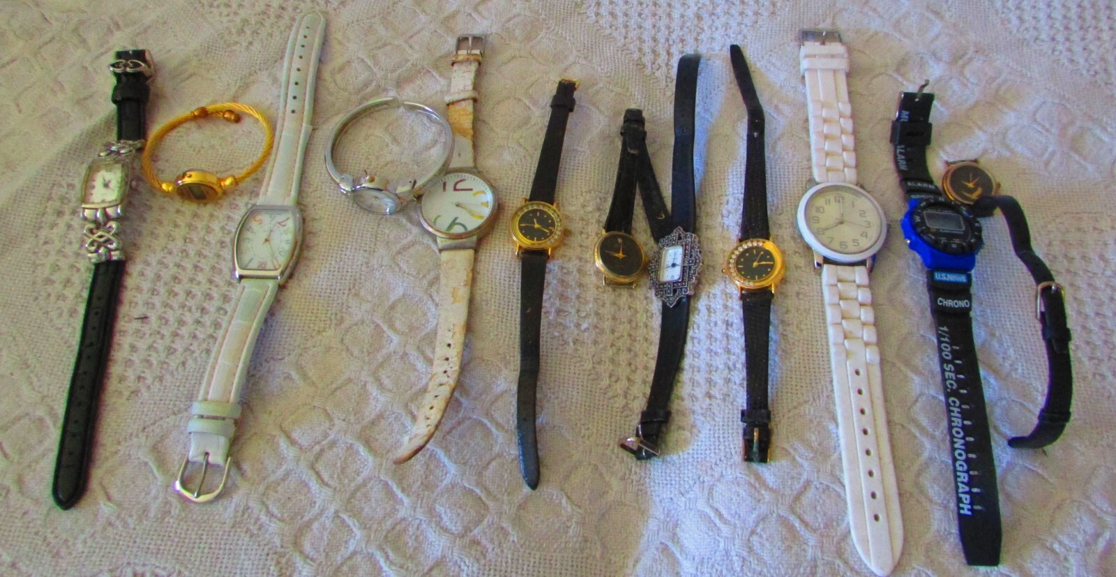 Woman’s Fashion Wristwatch Lot, Variety Of Styles & Brands, Untested